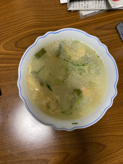 玉ねぎと卵とねぎのスープ