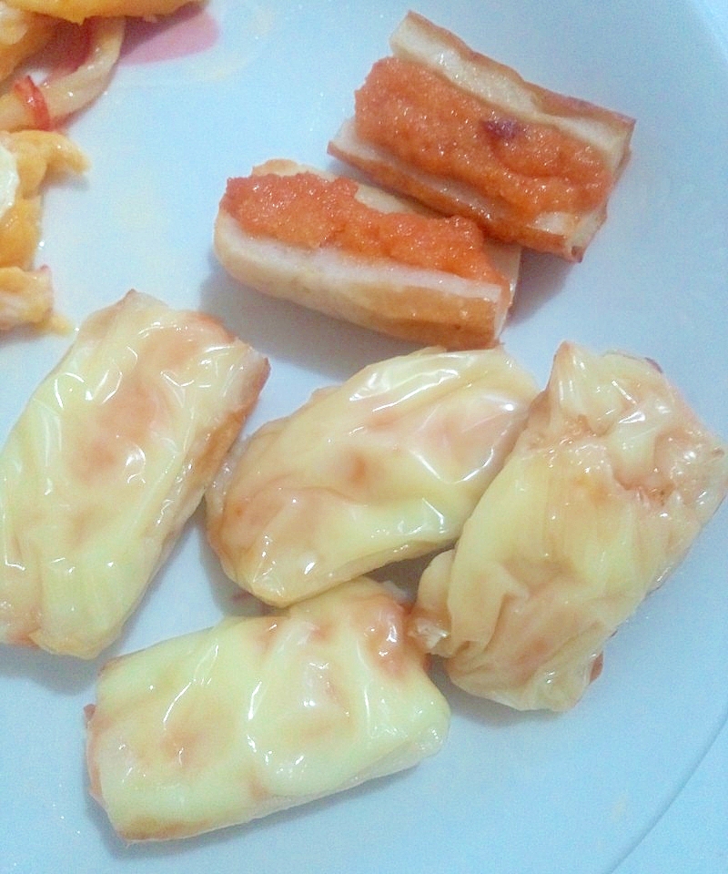 簡単☆ちくわの鮭フレークマヨチーズ焼き