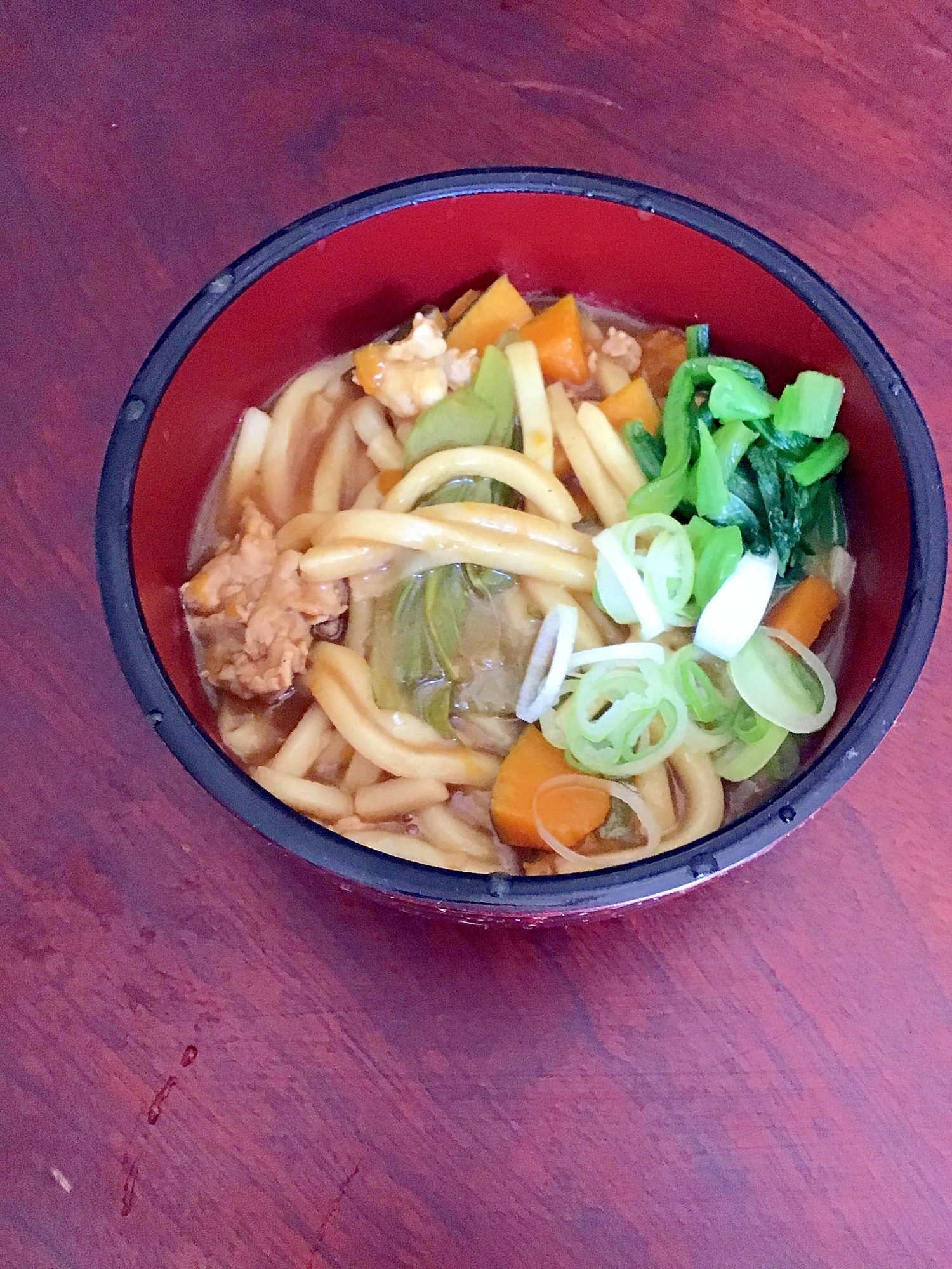 かぼちゃ入り豚カレーうどん。