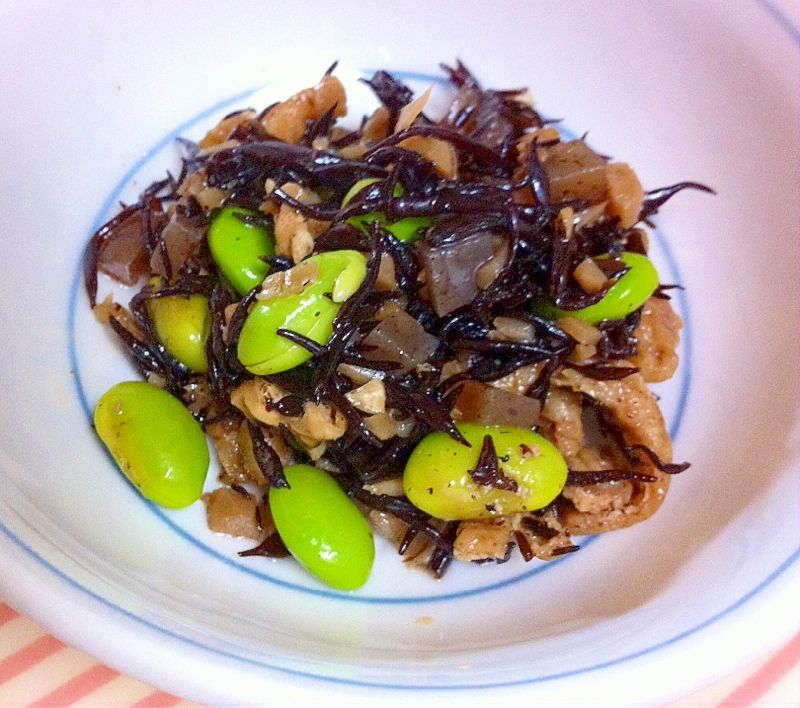 枝豆とひじき、舞茸の小鉢