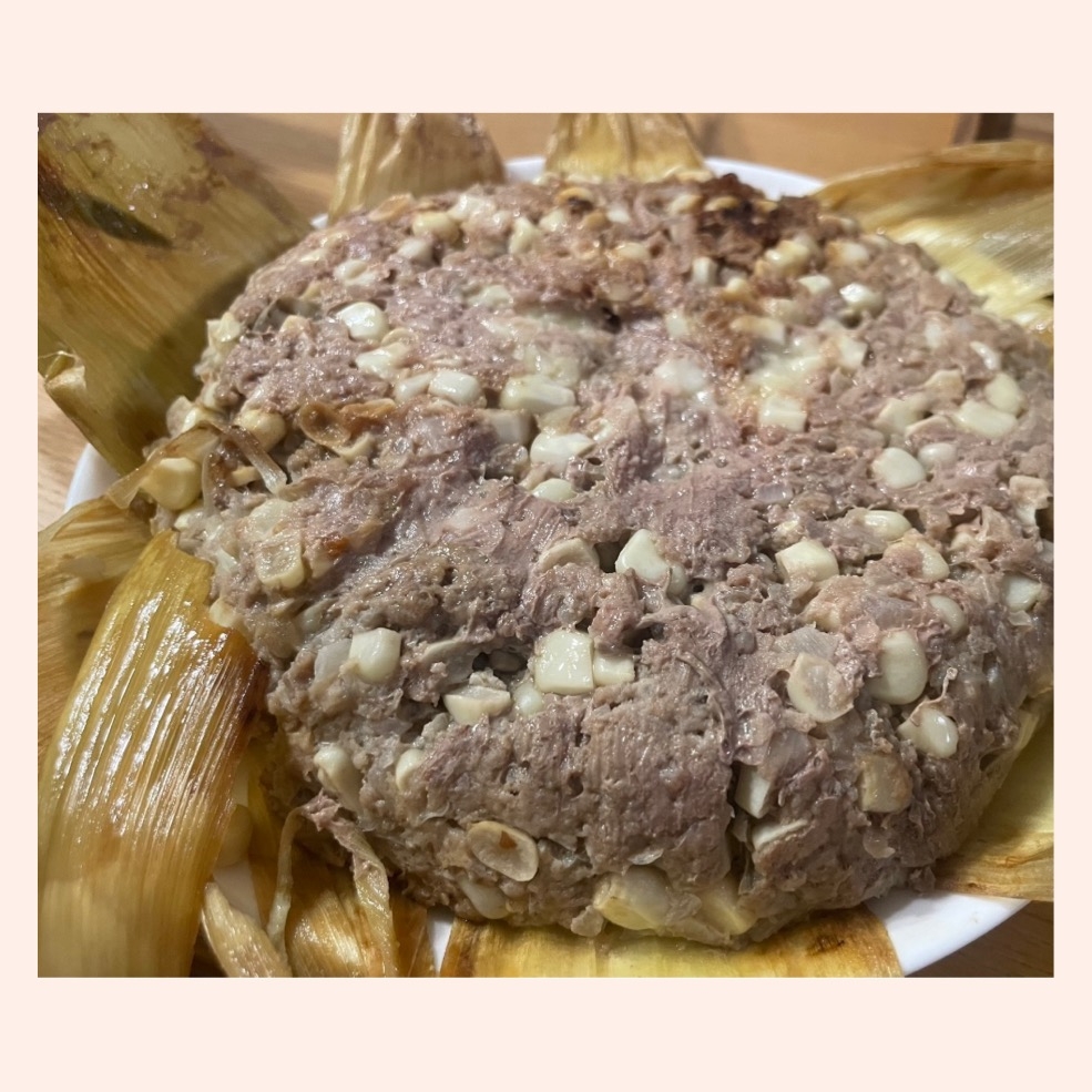 ダイナミック!とうもろこしチーズインハンバーグ