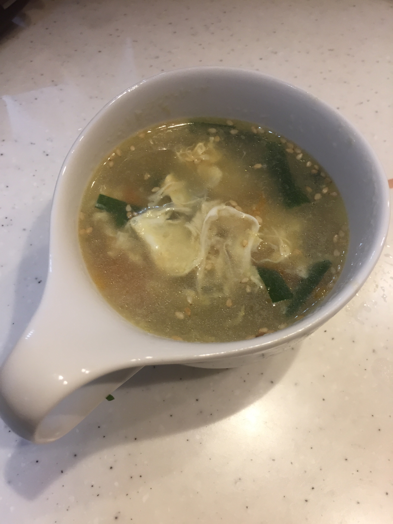 簡単ニラ玉中華スープ