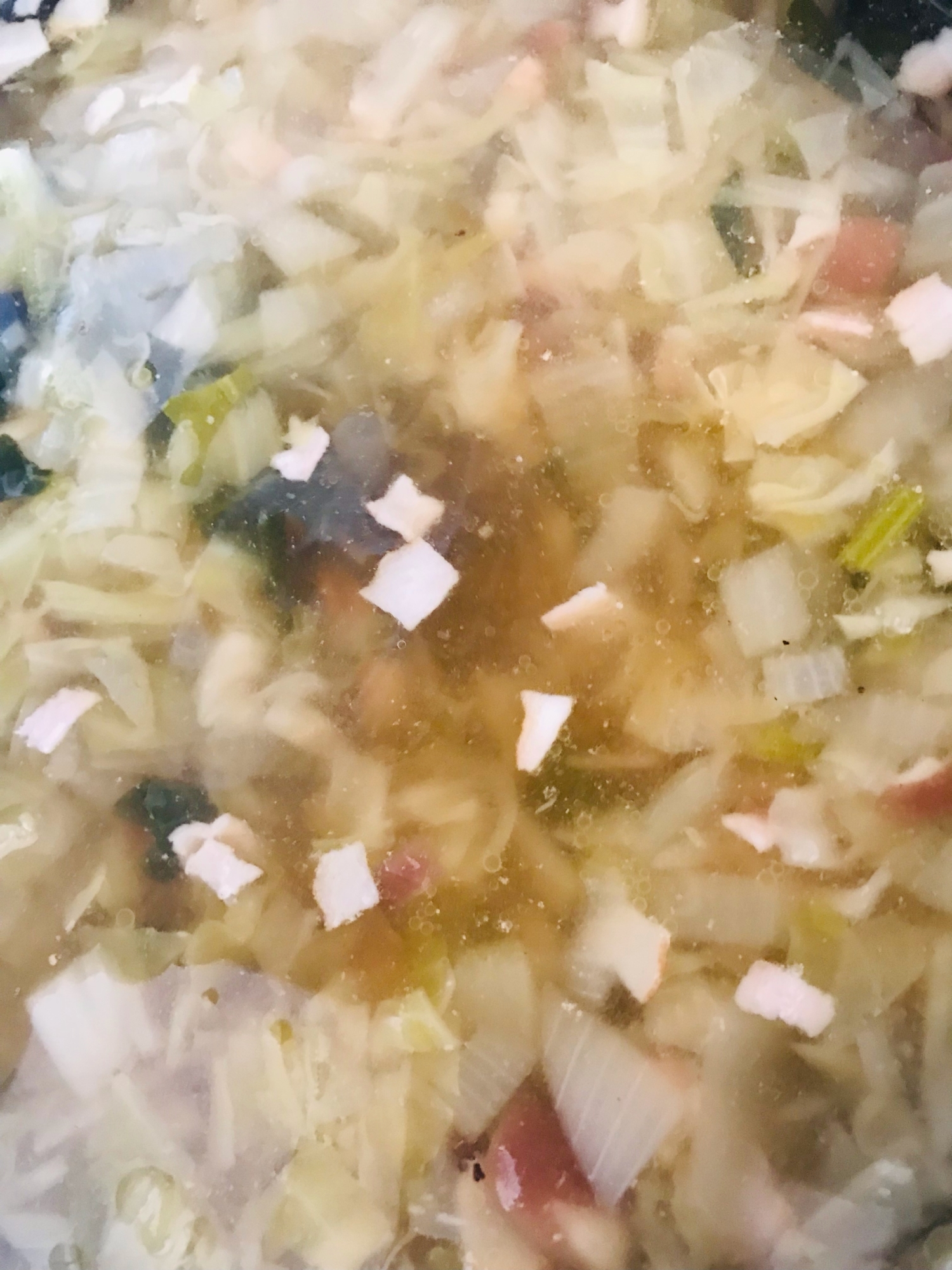 ベーコン入り野菜スープ