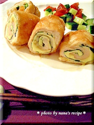 鉄板にうまい★鶏ささみの大葉チーズ巻き