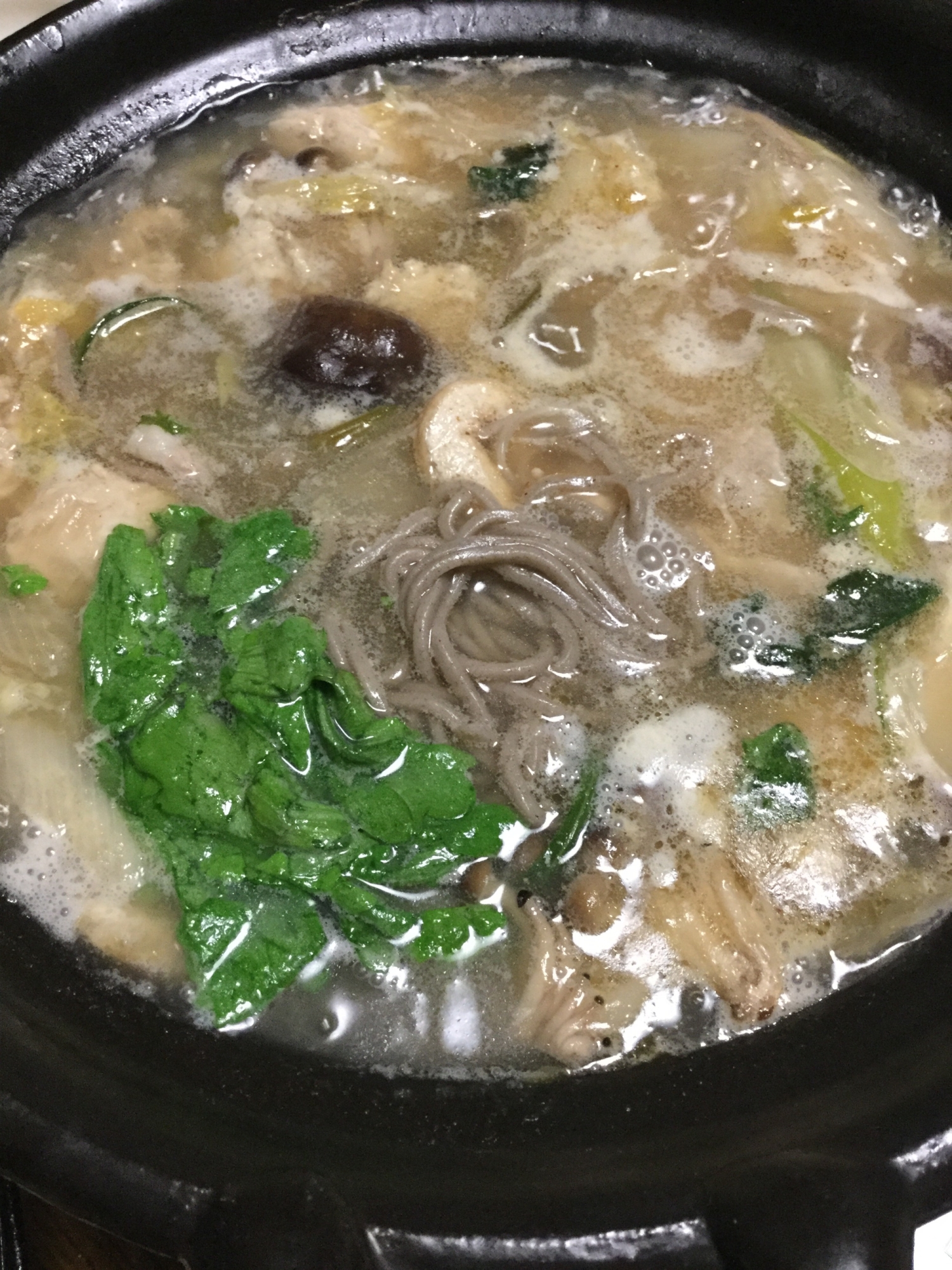 年越し蕎麦の寄せ鍋