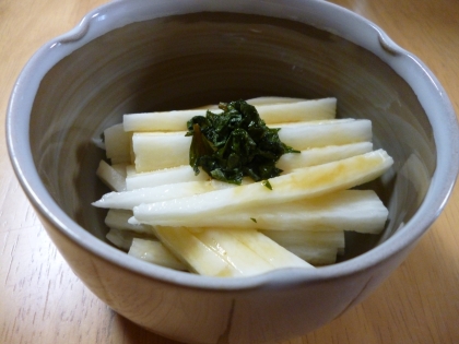 山芋、角切りじゃないですけど・・・にんにく醤油＆大葉で、間違いなく美味しかったです♪
