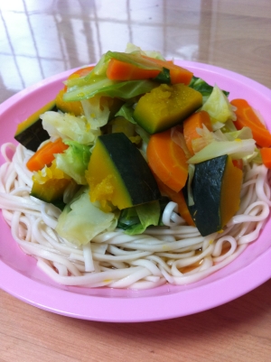野菜ぶっかけうどん