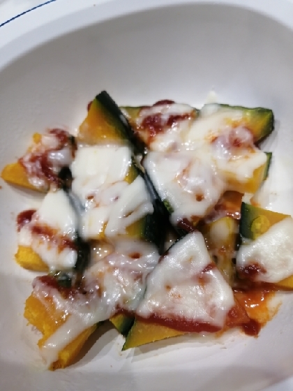 レンジで かぼちゃのケチャップチーズ焼き レシピ 作り方 By はじゃじゃ 楽天レシピ
