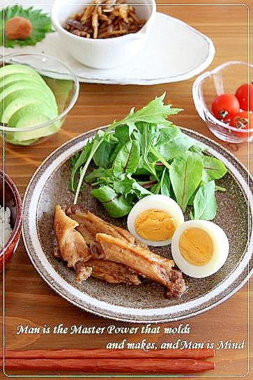 鶏手羽中のさっぱり煮