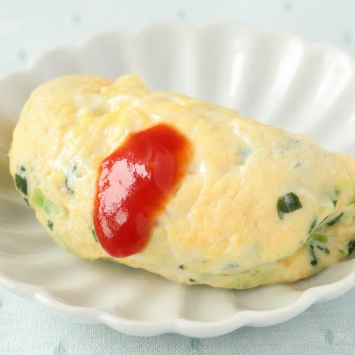 小松菜のチーズオムレツの写真