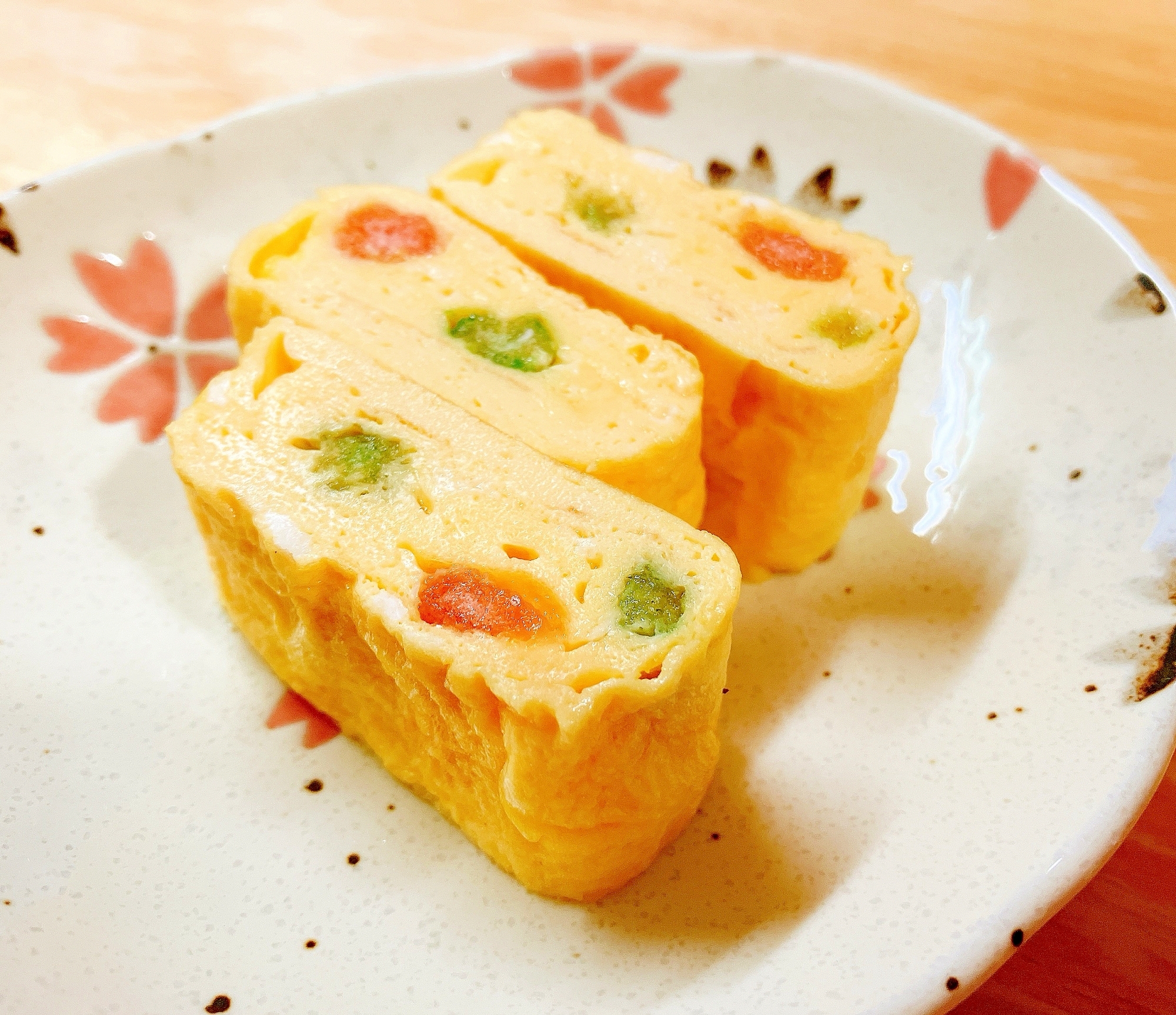 卵1個☆雛あられ入り卵焼き