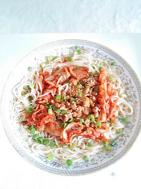 ☆キムチ納豆素麺☆