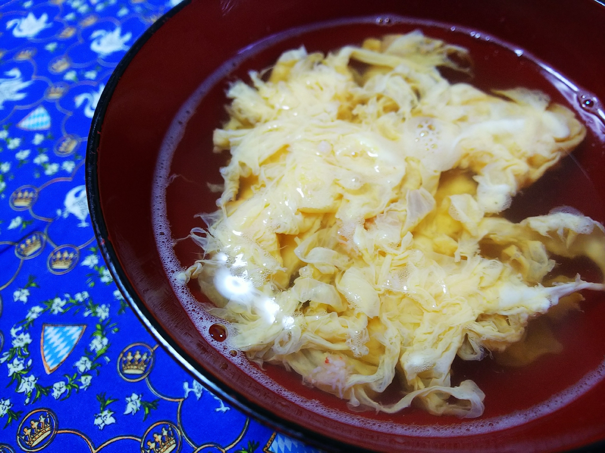 簡単！カニ缶と卵のスープ♪