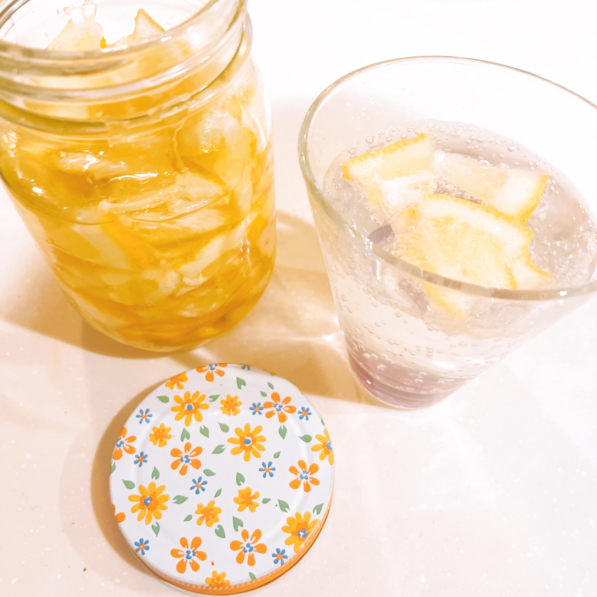 瀬戸内レモンと氷砂糖で！食べるレモネードシロップ