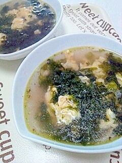 韓国海苔と卵 スープ レシピ 作り方 By まめつぶすけ 楽天レシピ
