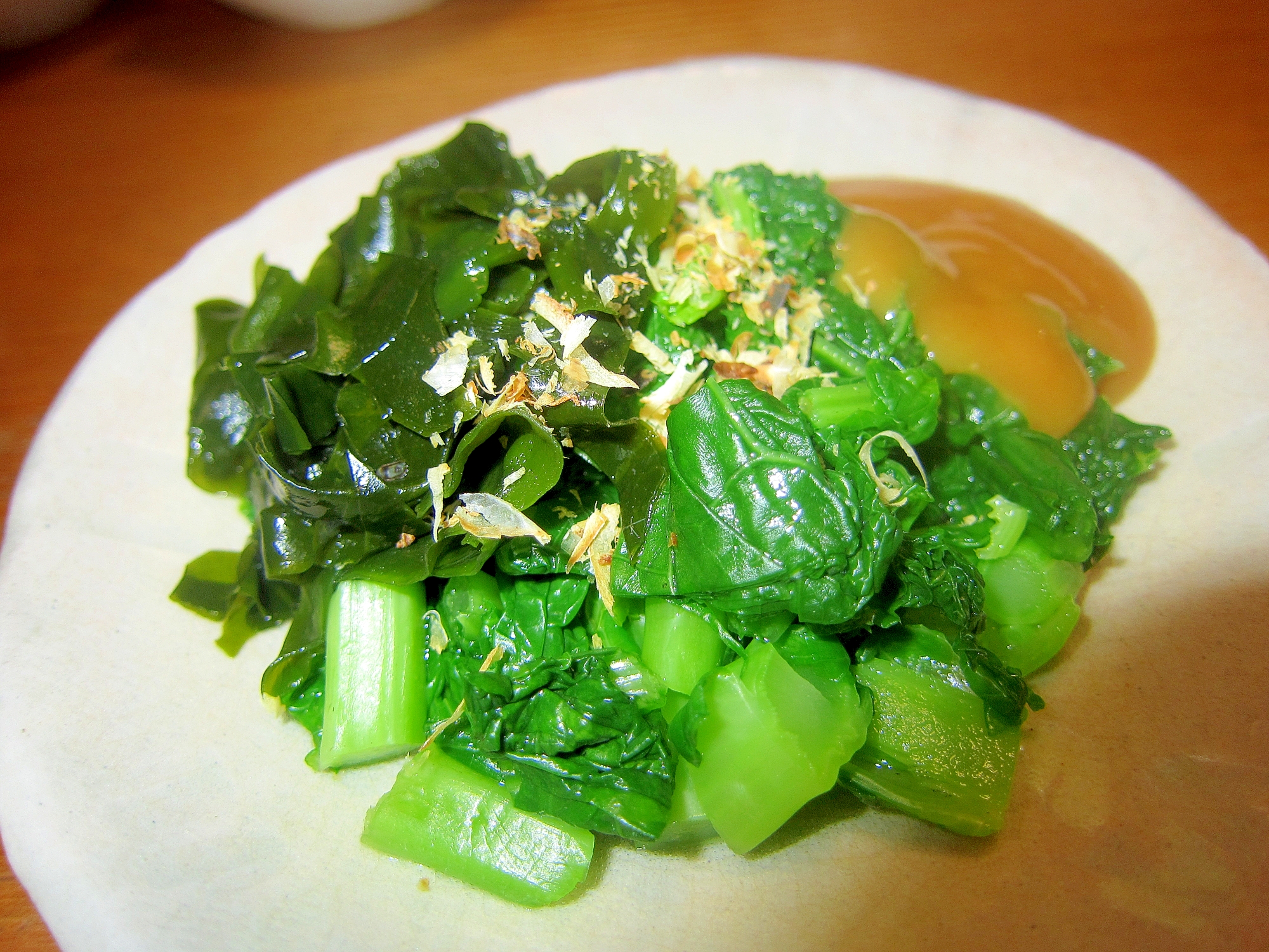 菜の花と生若芽の酢味噌サラダグリル