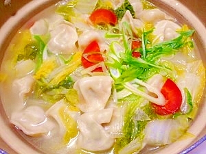 白菜たっぷり 水餃子鍋 レシピ 作り方 By ブルーボリジ 楽天レシピ