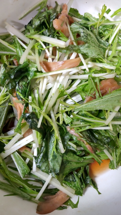 舞茸と水菜のサラダ