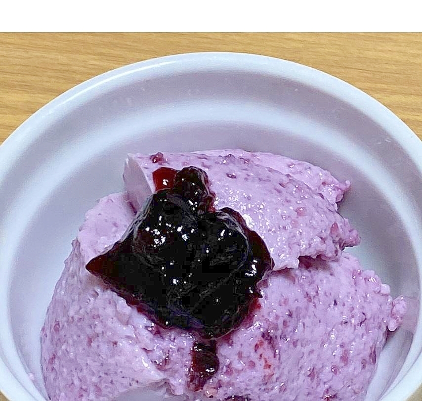 手軽に、ブルーベリーのヨーグルトムース