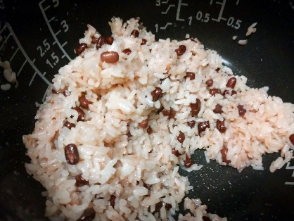 参考にしました。炊込の水を少し多めにしても米が硬めでした。豆の硬さは、まあまあ。吸水時間がみじかかったかな。