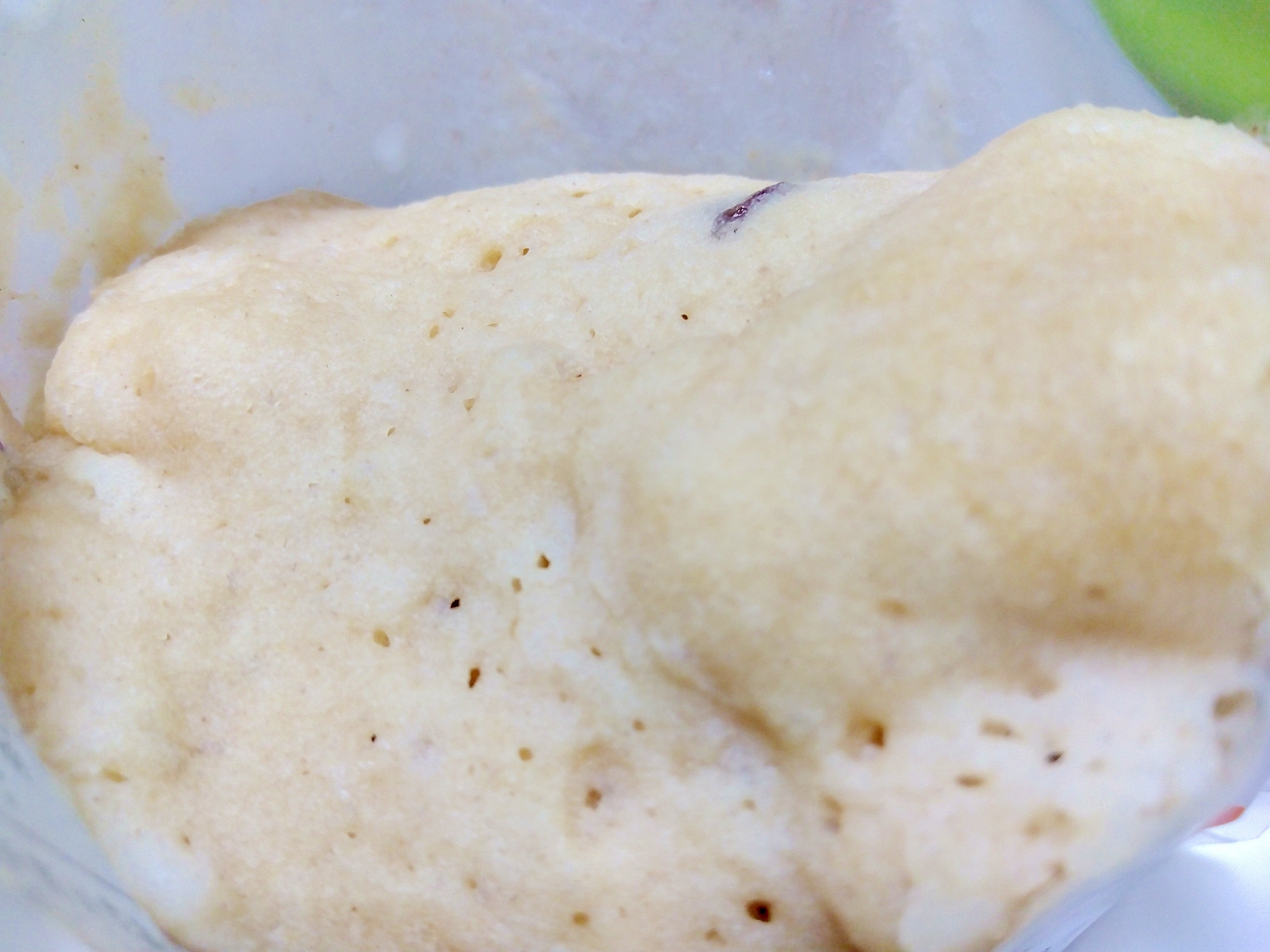 レンジで✿アップルシナモン♡レーズンの大麦蒸しパン