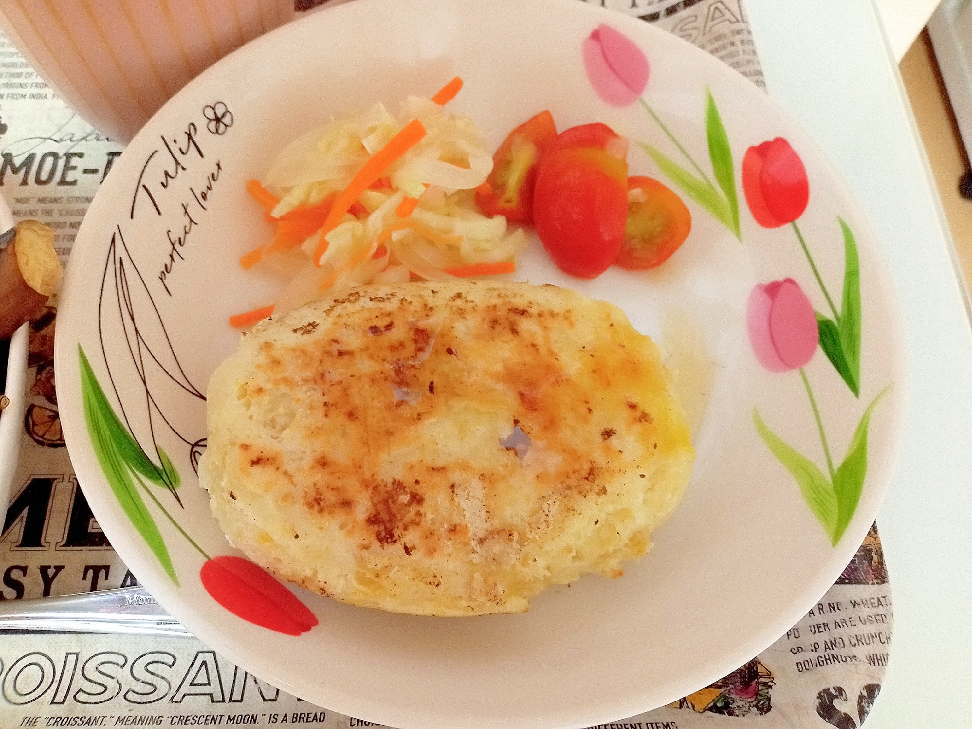 グルテンフリー！豆腐と米粉のハニーチーズナン