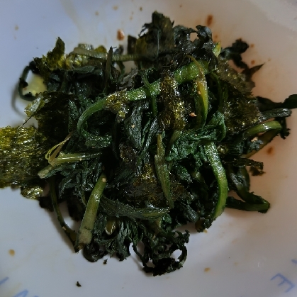 居酒屋メニュー！焼き海苔で簡単春菊の磯部和え