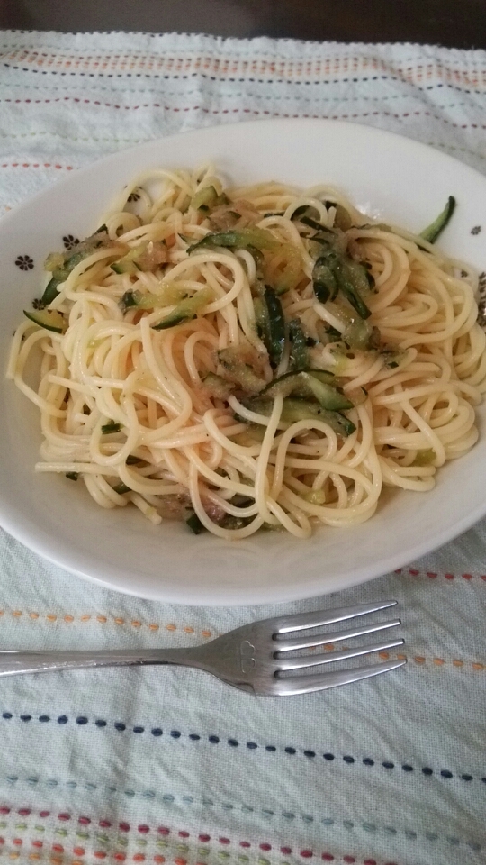 夏向き！明太子ときゅうりのひんやりスパゲティ