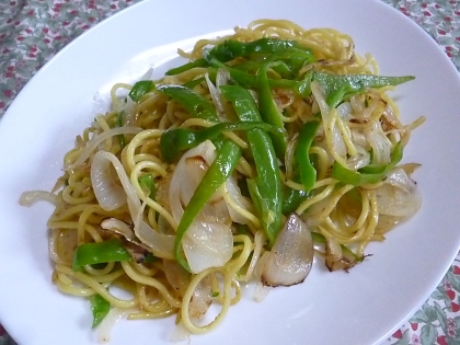 ピーマン塩焼きそば