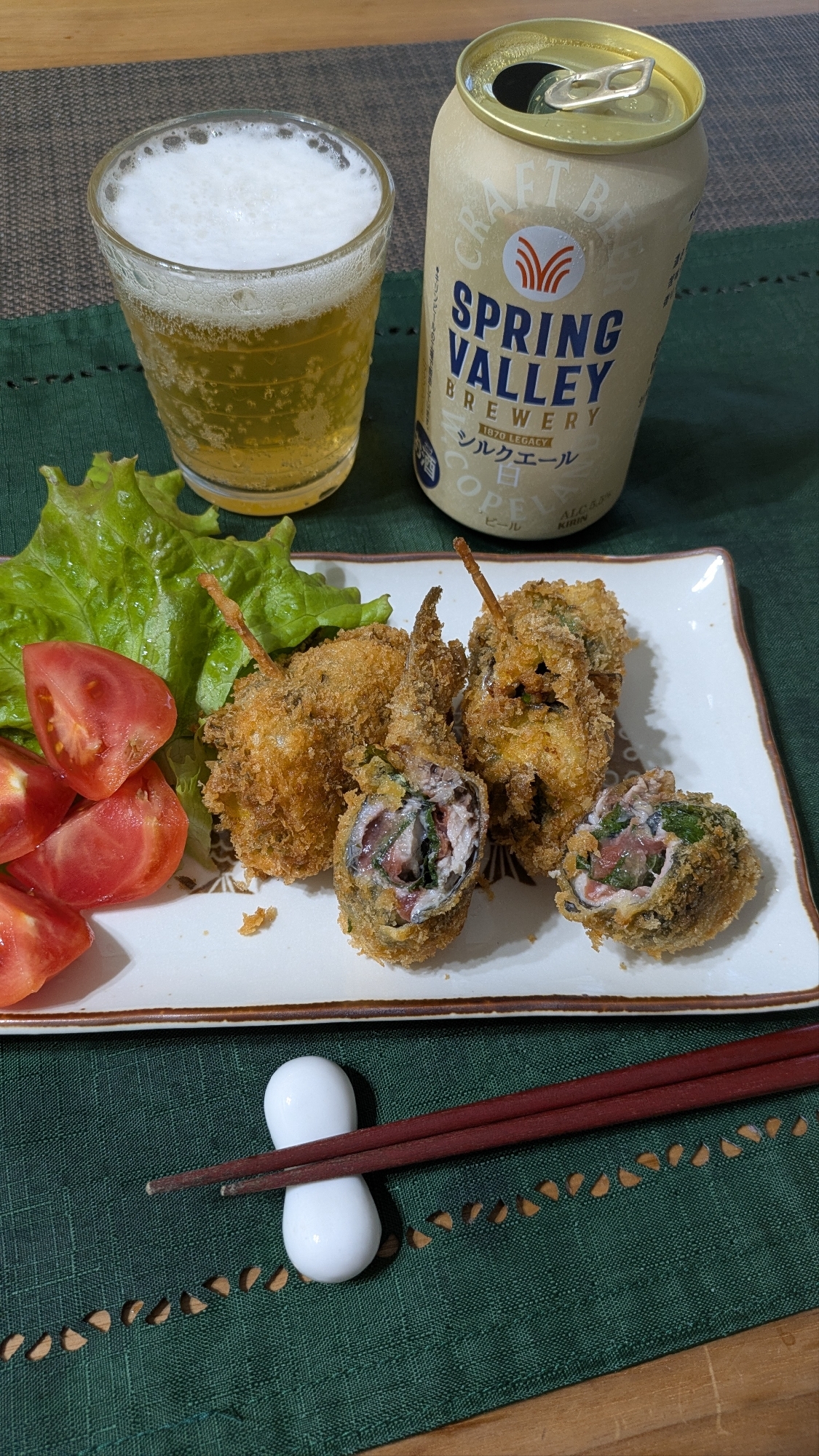 あっさり食べられるイワシの梅しそフライ。