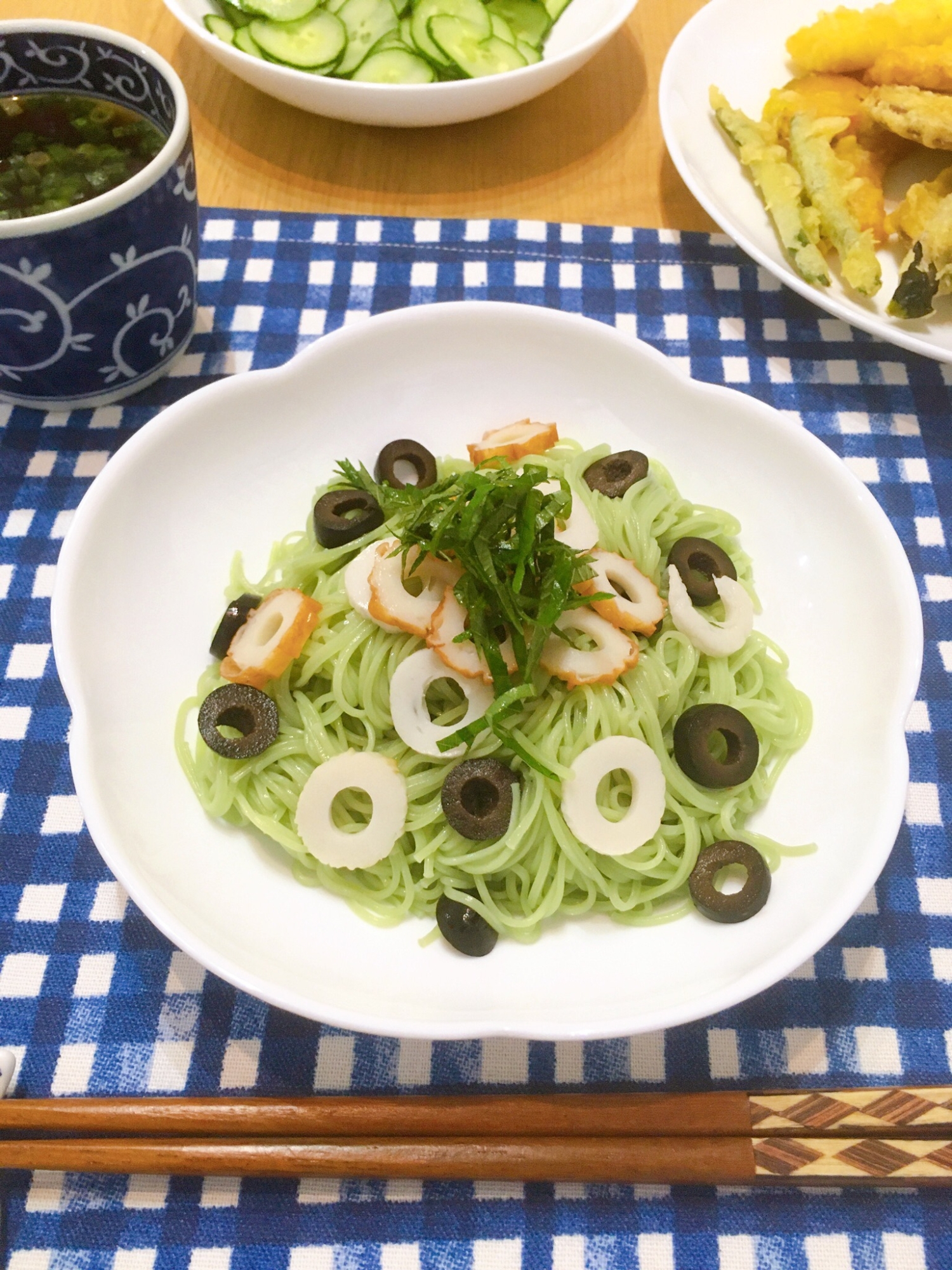 爽やかオリーブ素麺♪