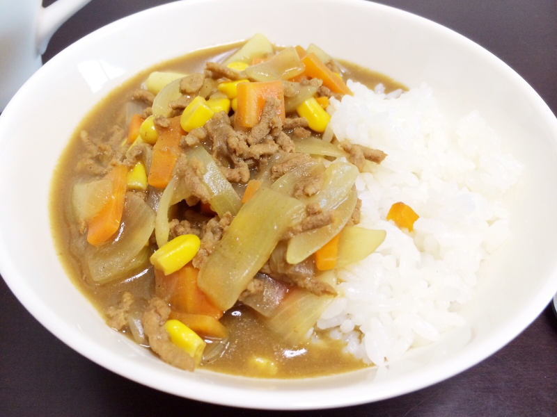 簡単！ひき肉カレー！