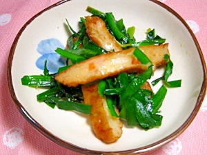 野菜天ぷらとにらの炒め物