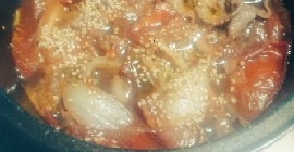 トマトの牛肉炒め煮