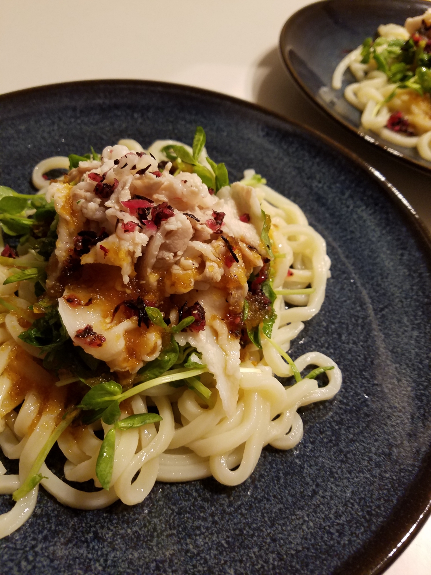 サッパリ　豚肉のおろしポン酢うどん