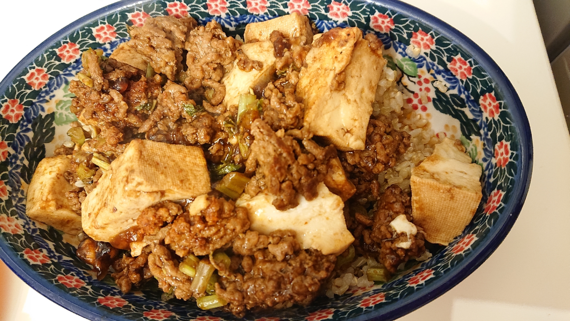 大根菜たっぷり⭐麻婆豆腐