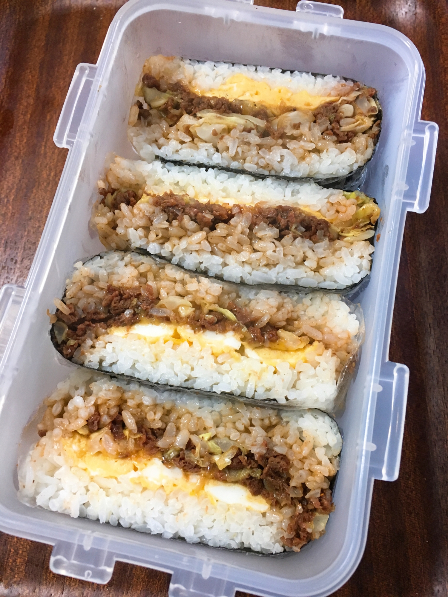 タコス風味おにぎらず弁当