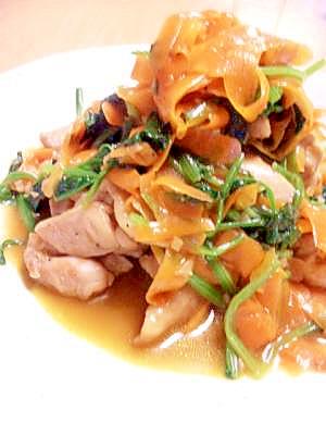 老化防止 にんじんとほうれん草の鶏肉炒め レシピ 作り方 By Risa 楽天レシピ