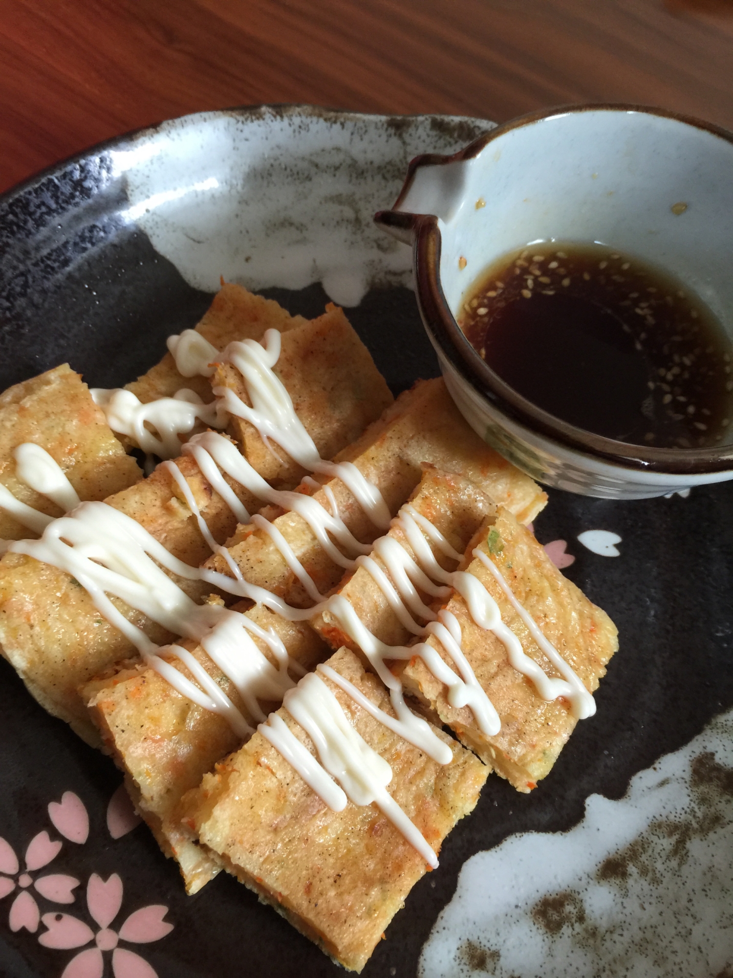 ジューサーから出た野菜カスで チヂミ！