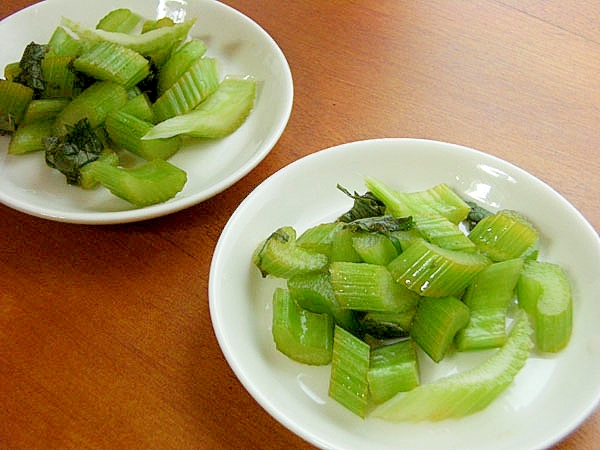 簡単！梅酢（梅干＆酢）でセロリの漬物♪