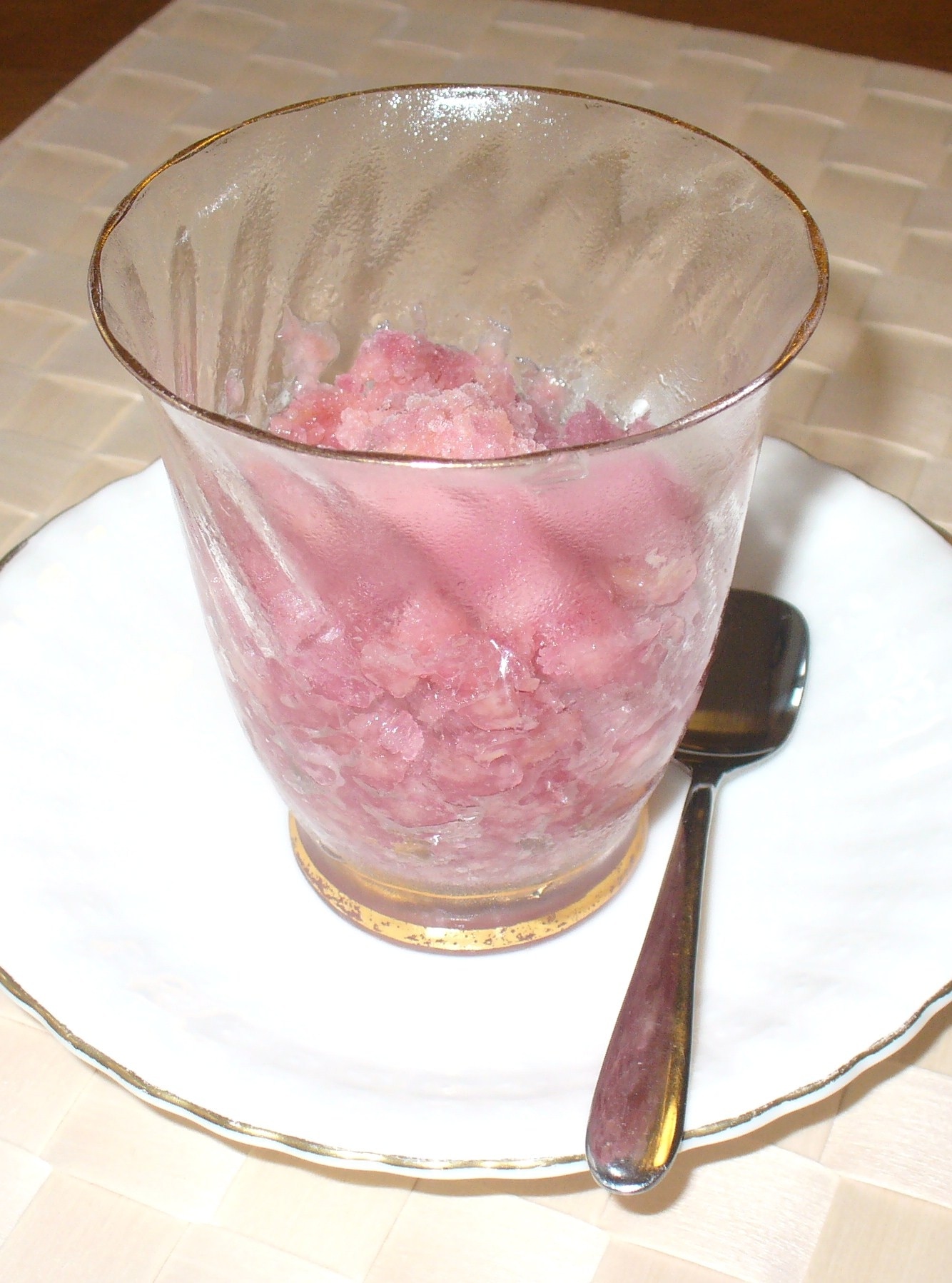 紅アプリコットとスパークリングワインのグラニテ レシピ・作り方