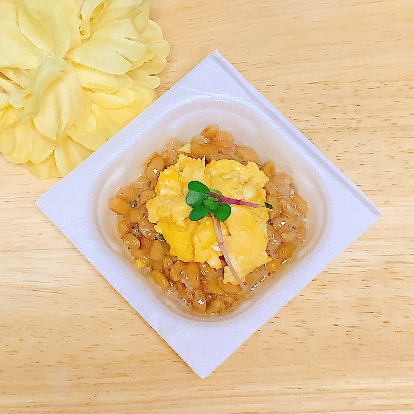 バタースクランブルエッグ♪納豆