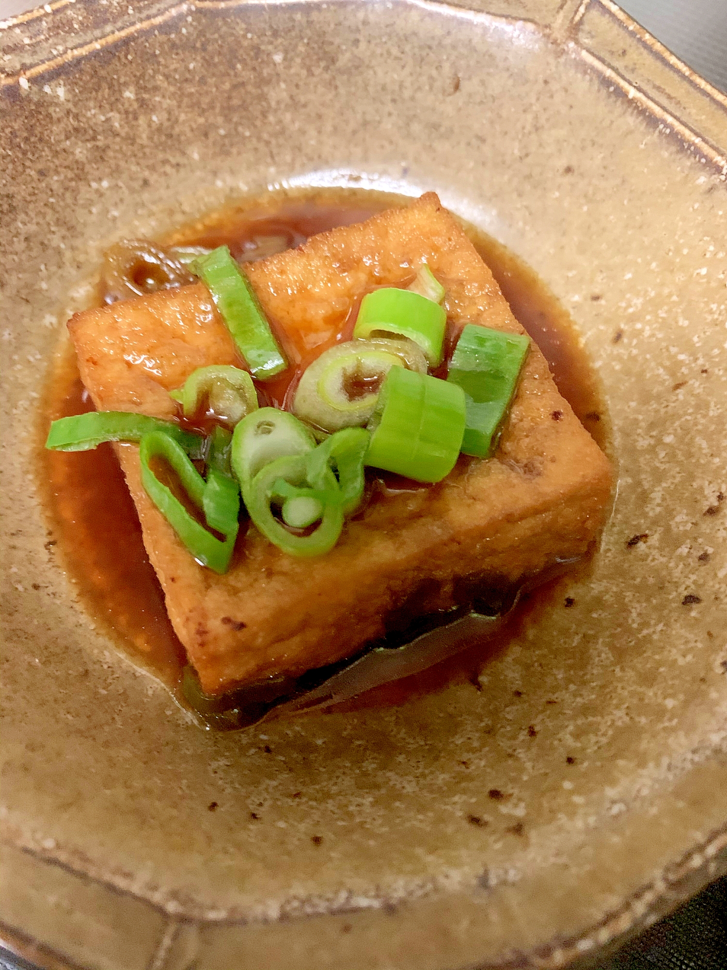 厚あげ豆腐のポン酢かけ