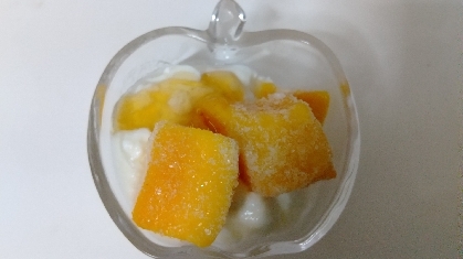 sweet sweet♡さん～こんばんは
冷凍マンゴーでいただきました！食後のデザート美味しかったです♪
レシピありがとうございます(*^-^)♡