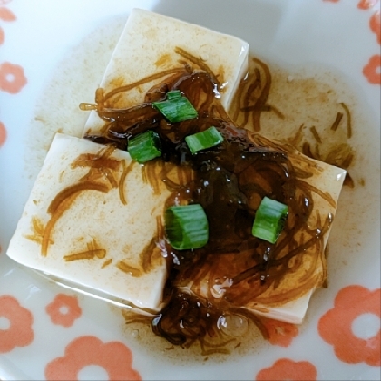◆超簡単 もずく酢豆腐 お酒のおつまみに