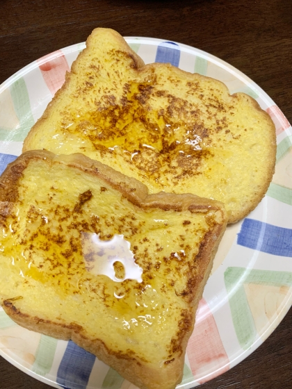 中ふわふわ、外がサクサクにうまく焼き上がり、ペロリと食べてしまいました♡