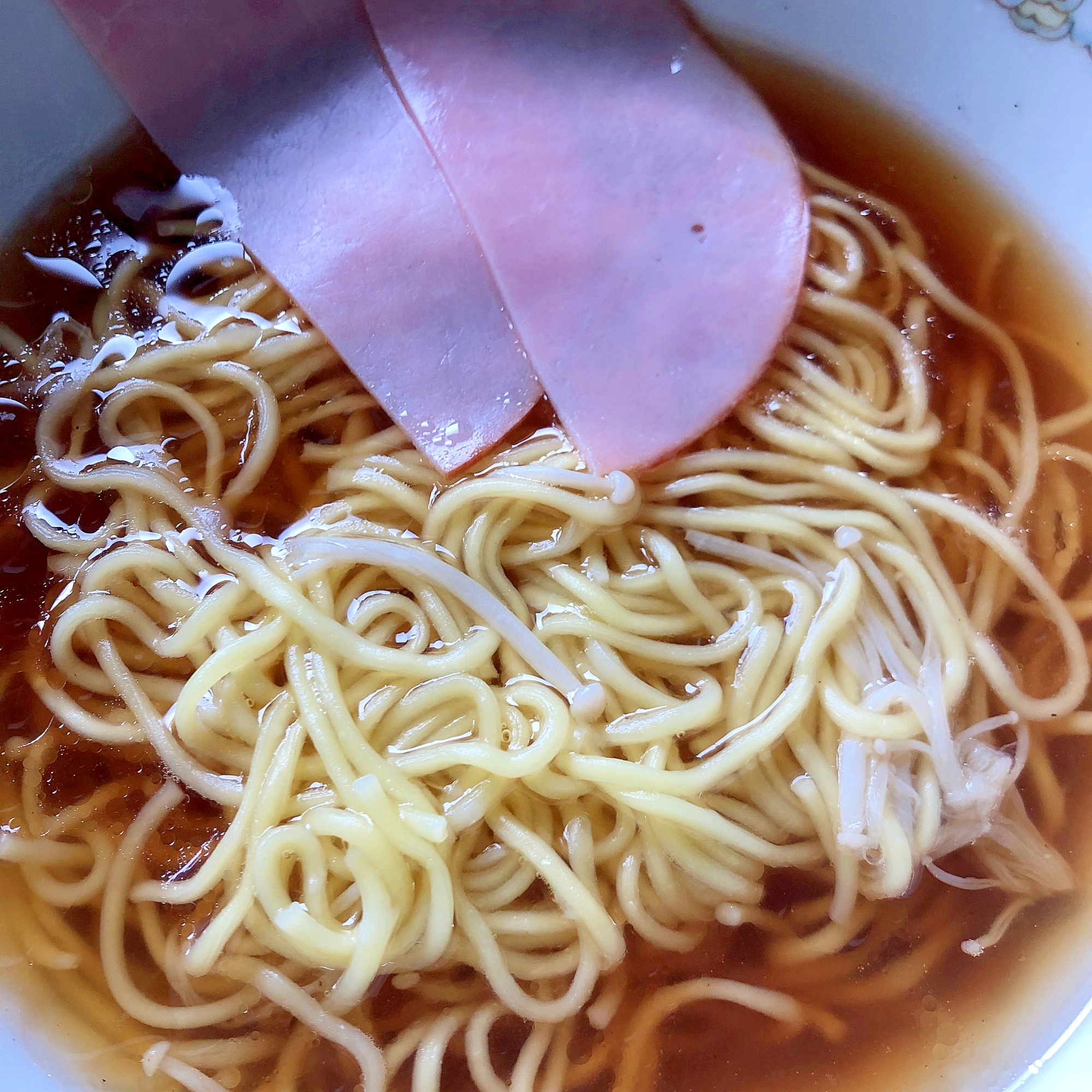 ハムとえのきのラーメン☆