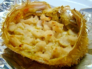 蟹味噌の酒粕焼き