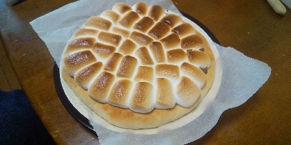 スキレットで簡単スイーツ♪チョコマシュマロピザ