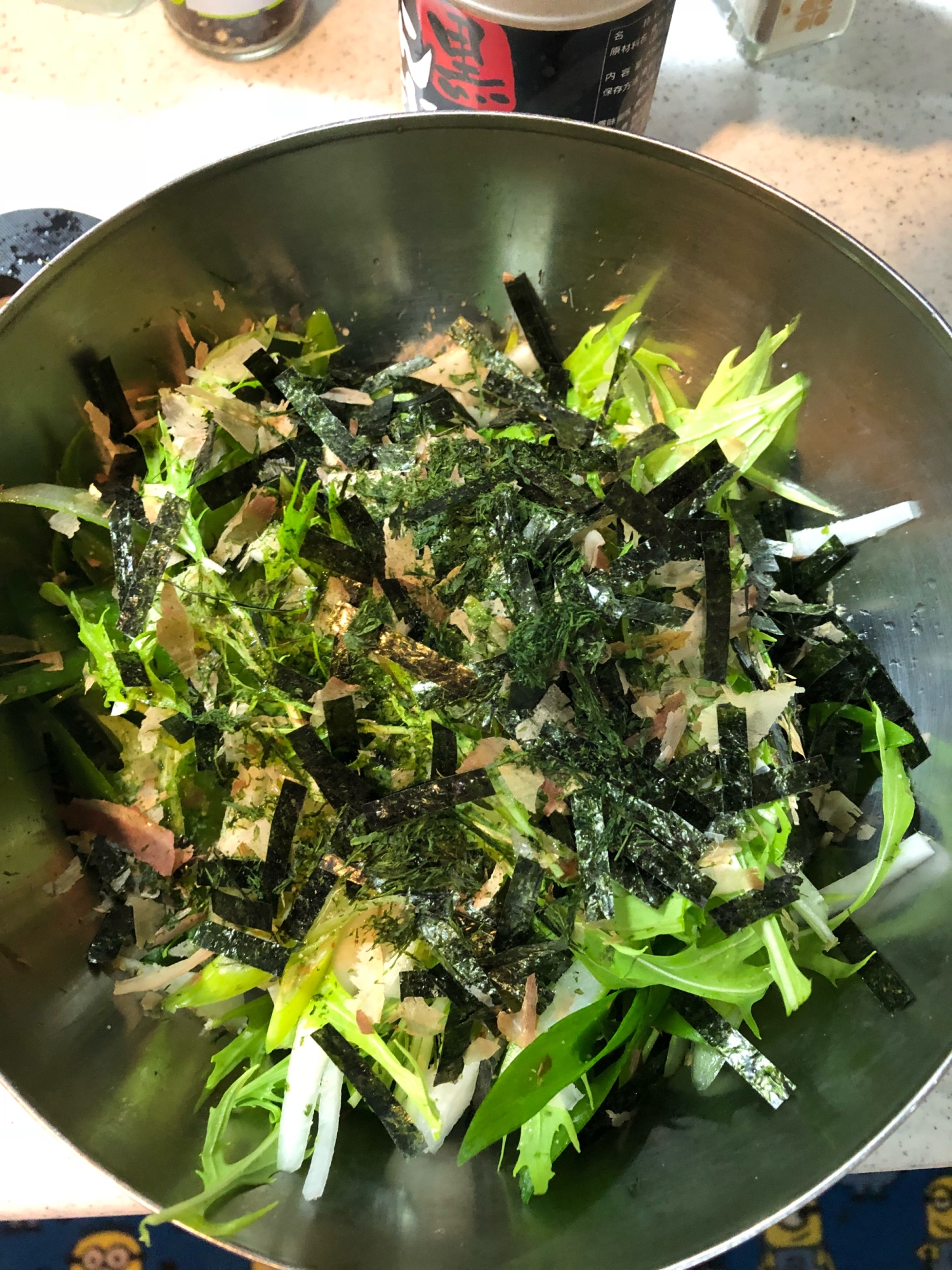 京水菜と九条葱の大根サラダ^ - ^